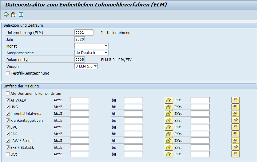 SAP Datenextraktor zum ELM