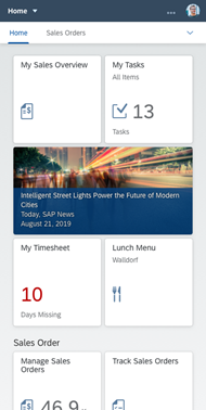 Smartphone Screenshot SAP Fiori Launchpad